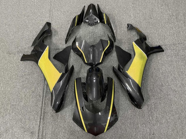 2015-2019 Faux Carbon Fiber Yellow Yamaha YZF 1000 R1 Motorcycle Fairings Australia