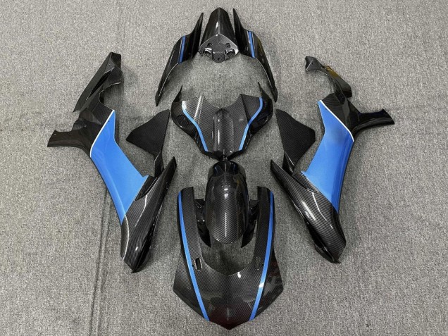 2015-2019 Faux Carbon Fiber Light Blue Yamaha YZF 1000 R1 Motorcycle Fairings Australia