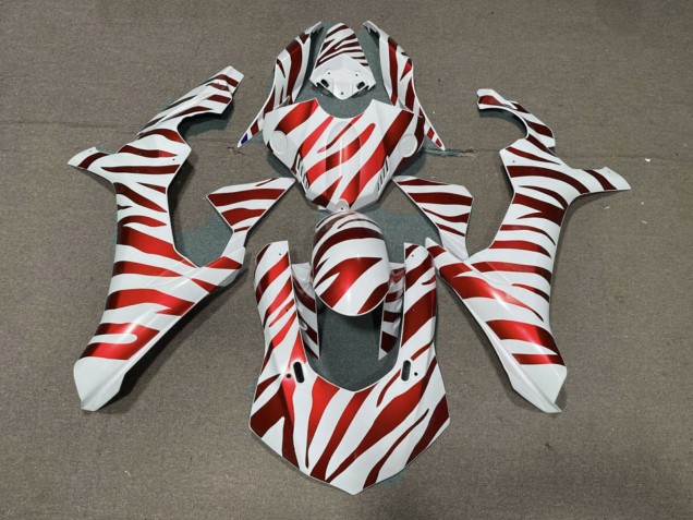 2015-2019 White Red Zebra Yamaha YZF 1000 R1 Motorcycle Fairings Australia