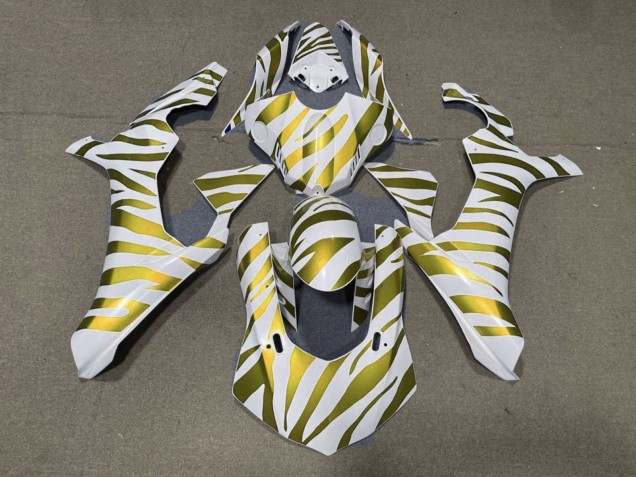 2015-2019 White Gold Zebra Yamaha YZF 1000 R1 Motorcycle Fairings Australia