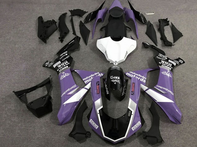 2015-2019 Purple White Glossy Black Motul SAM Yamaha YZF 1000 R1 Motorcycle Fairings Australia