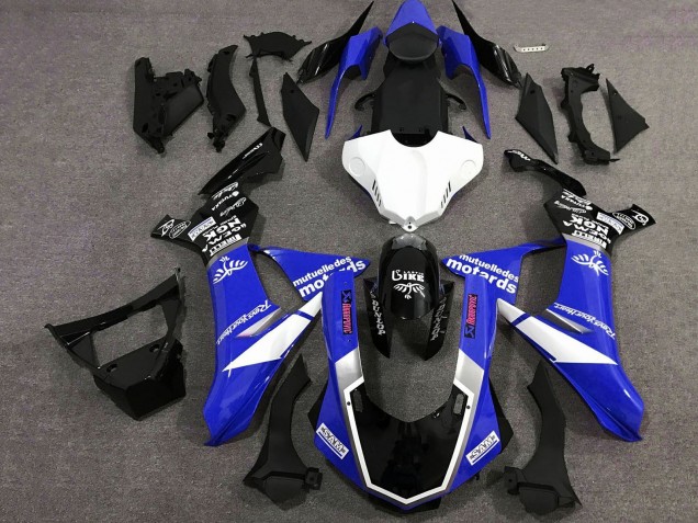 2015-2019 Blue White Glossy Black Yamaha YZF 1000 R1 Motorcycle Fairings Australia