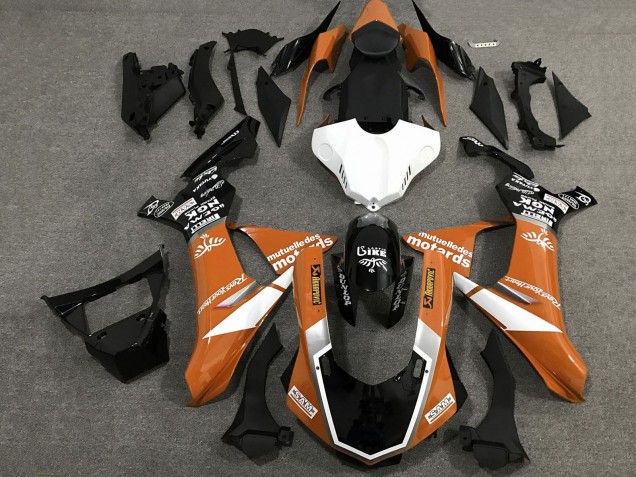 2015-2019 Orange White Glossy Black Yamaha YZF 1000 R1 Motorcycle Fairings Australia