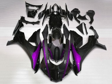 2020-2025 Faux Carbon Fiber Purple Stripe Yamaha YZF 1000 R1 Motorcycle Fairings Australia