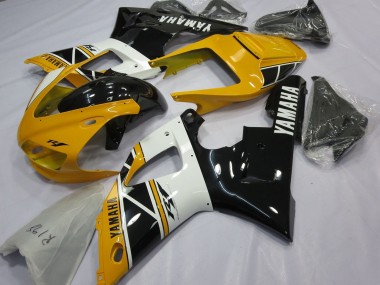 1998-1999 Yellow White Glossy Black Yamaha YZF 1000 R1 Motorcycle Fairings Australia