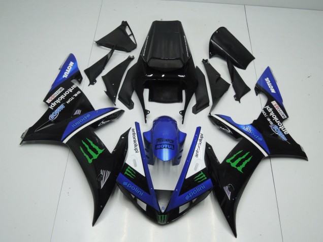 2002-2003 Blue White Black Green Motul Green Monster Yamaha YZF 1000 R1 Motorcycle Fairings Australia