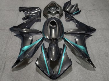 2004-2006 Carbon Fiber Style Teal Green Yamaha YZF 1000 R1 Motorcycle Fairings Australia