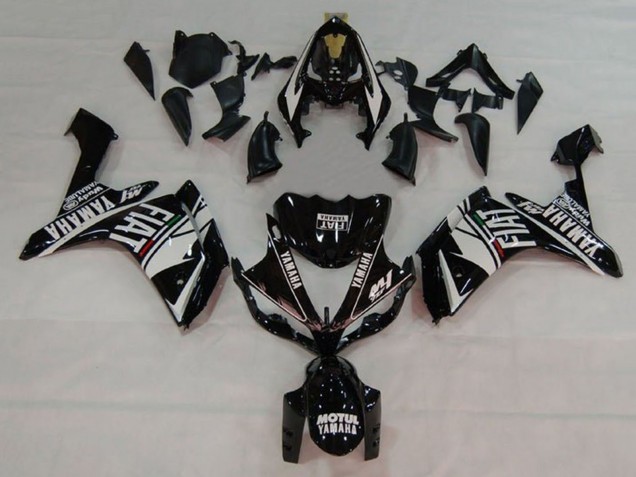 2007-2008 White Black Fiat Yamaha YZF 1000 R1 Motorcycle Fairings Australia