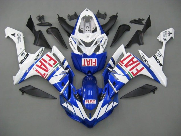 2007-2008 White Blue Red Fiat Yamaha YZF 1000 R1 Motorcycle Fairings Australia