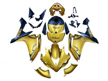 2007-2008 Gold Blue Yamaha YZF 1000 R1 Motorcycle Fairings Australia
