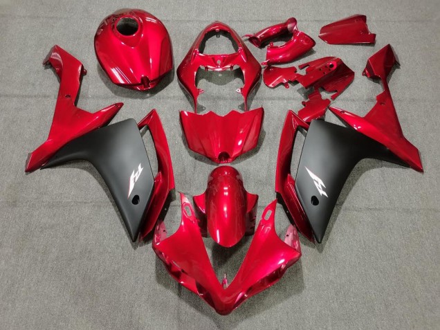 2007-2008 Red Matte Black Yamaha YZF 1000 R1 Motorcycle Fairings Australia
