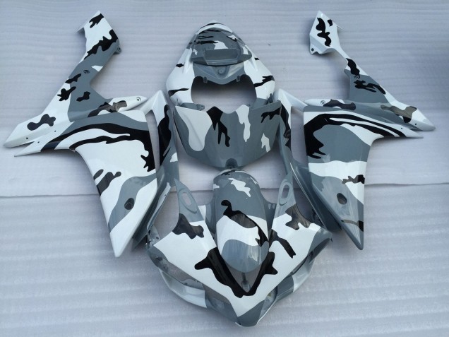 2007-2008 White Grey Black Camouflage Yamaha YZF 1000 R1 Motorcycle Fairings Australia