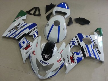 2004-2005 White Blue Black Green Tyco Suzuki GSXR 600 / GSXR 750 Motorcycle Fairings Australia