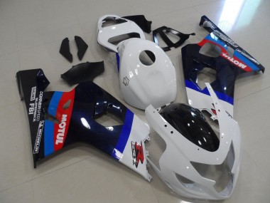 2004-2005 White Blue Red Black Motul Suzuki GSXR 600 / GSXR 750 Motorcycle Fairings Australia