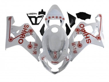 2004-2005 White Red Shiro Suzuki GSXR 600 / GSXR 750 Motorcycle Fairings Australia