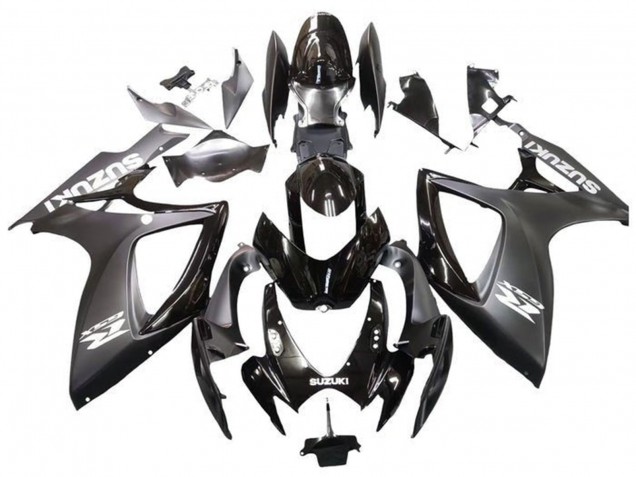 2006-2007 Matte Black Glossy Black White Suzuki GSXR 600 / GSXR 750 Motorcycle Fairings Australia