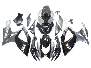 2006-2007 Silver Glossy Black White Suzuki GSXR 600 / GSXR 750 Motorcycle Fairings Australia