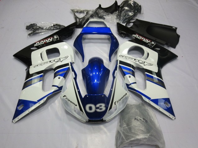 1998-2002 White Blue Glossy Black Rizoma 03 Yamaha YZF R6 Motorcycle Fairings Australia
