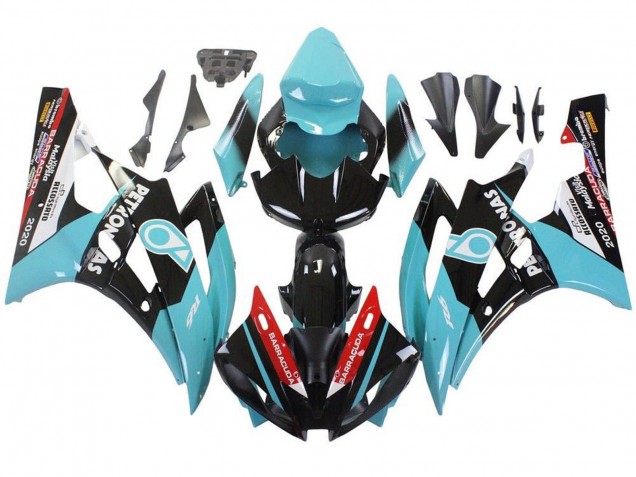 2006-2007 Light Blue Red White Black Petronas Yamaha YZF R6 Motorcycle Fairings Australia
