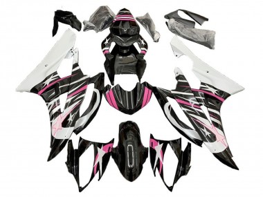 2006-2007 White Pink Black Star Flame Yamaha YZF R6 Motorcycle Fairings Australia