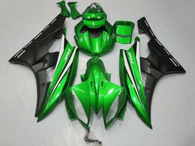 2006-2007 Green White Matte Black Yamaha YZF R6 Motorcycle Fairings Australia