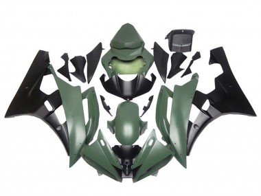 2006-2007 Army Green Matte Black Yamaha YZF R6 Motorcycle Fairings Australia
