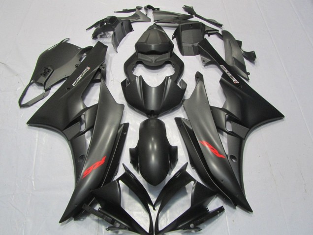 2006-2007 Matte Black Red Decals Yamaha YZF R6 Motorcycle Fairings Australia