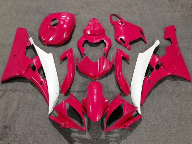 2006-2007 Red White Yamaha YZF R6 Motorcycle Fairings Australia