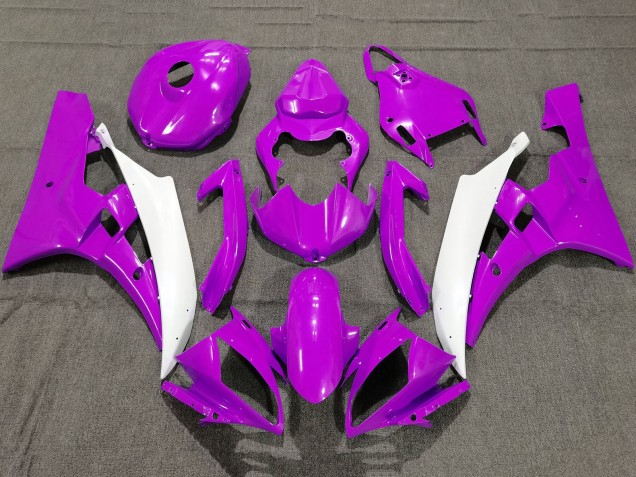 2006-2007 Purple White Yamaha YZF R6 Motorcycle Fairings Australia