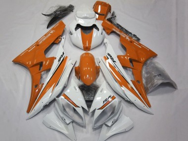 2006-2007 White Orange Yamaha YZF R6 Motorcycle Fairings Australia