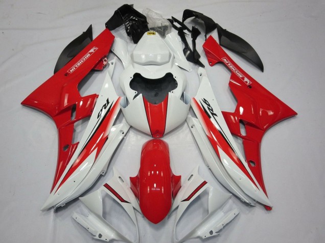 2006-2007 White Red Yamaha YZF R6 Motorcycle Fairings Australia