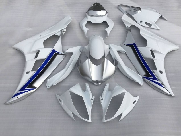 2006-2007 White Silver Blue Black Yamaha YZF R6 Motorcycle Fairings Australia