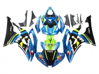 2008-2016 Blue Green Glossy Black Shark Yamaha YZF R6 Motorcycle Fairings Australia
