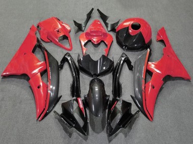 2008-2016 Red Black Carbon Fiber Style Yamaha YZF R6 Motorcycle Fairings Australia