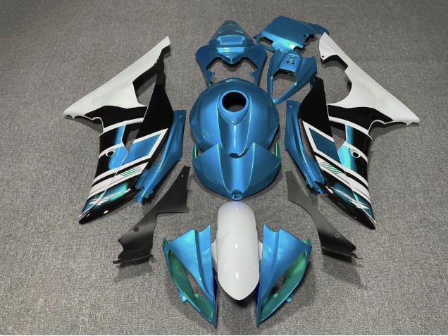 2008-2016 White Blue Black Stripe Yamaha YZF R6 Motorcycle Fairings Australia