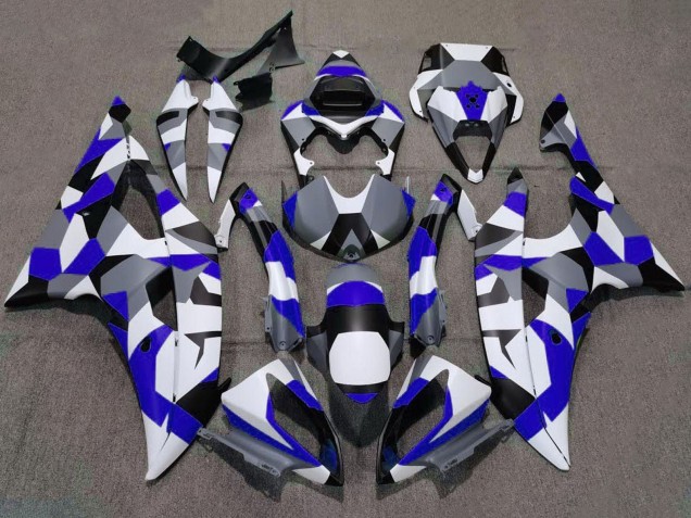 2008-2016 White Blue Grey Black Camouflage Yamaha YZF R6 Motorcycle Fairings Australia
