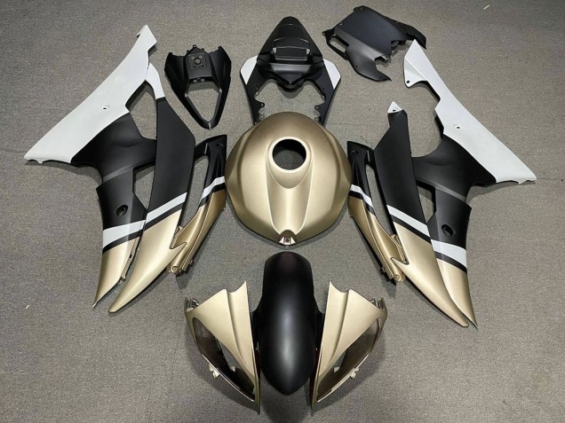 2008-2016 White Gold Matte Black Yamaha YZF R6 Motorcycle Fairings Australia