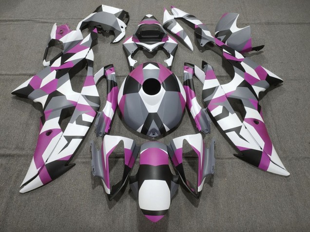 2008-2016 White Pink Grey Black Camouflage Yamaha YZF R6 Motorcycle Fairings Australia