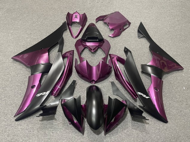 2008-2016 Purple Matte Black Yamaha YZF R6 Motorcycle Fairings Australia