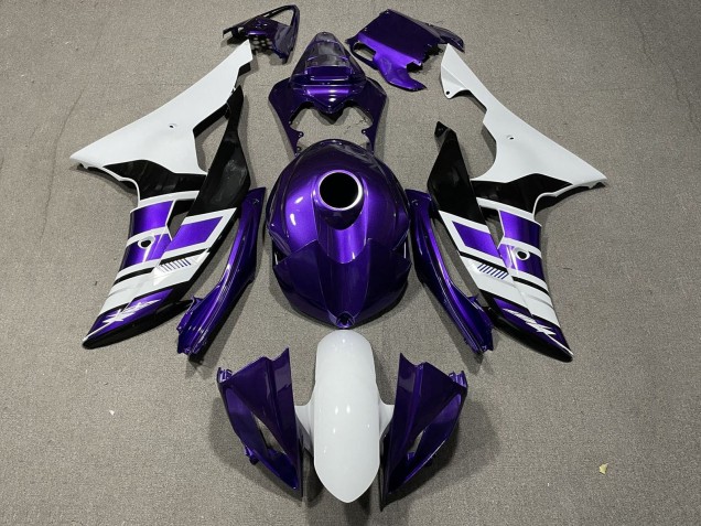 2008-2016 White Purple Black Stripe Yamaha YZF R6 Motorcycle Fairings Australia