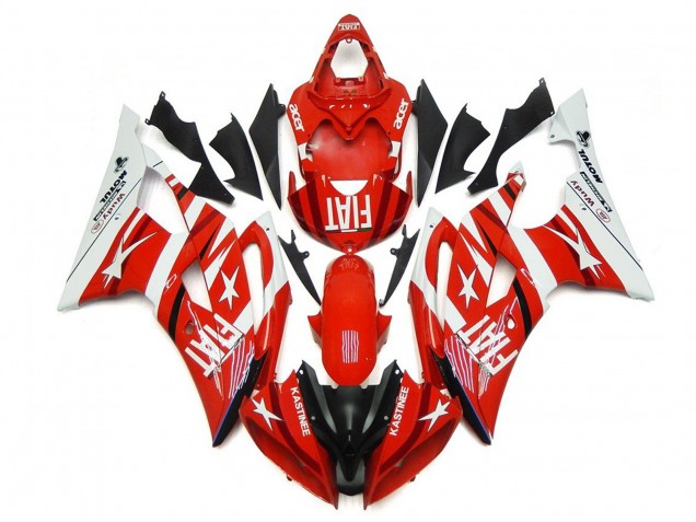 2008-2016 White Red Black Fiat Yamaha YZF R6 Motorcycle Fairings Australia