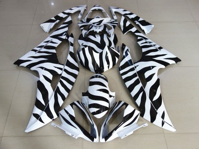 2008-2016 White Black Zebra Yamaha YZF R6 Motorcycle Fairings Australia