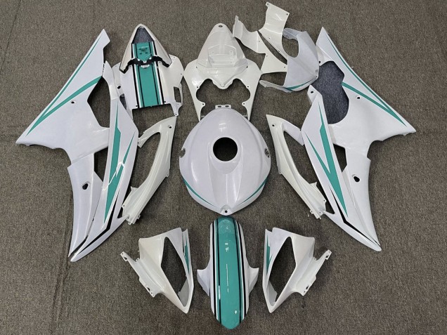 2008-2016 Pearl White Turquoise Green Yamaha YZF R6 Motorcycle Fairings Australia