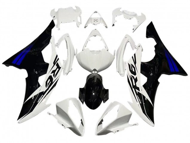 2008-2016 White Blue Glossy Black Yamaha YZF R6 Motorcycle Fairings Australia