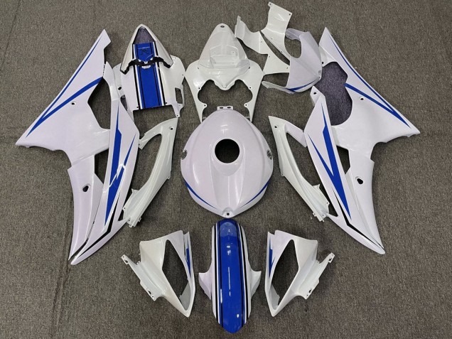 2008-2016 White Blue Yamaha YZF R6 Motorcycle Fairing Kits Australia