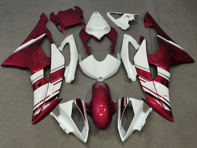 2008-2016 White Candy Red Yamaha YZF R6 Motorcycle Fairings Australia