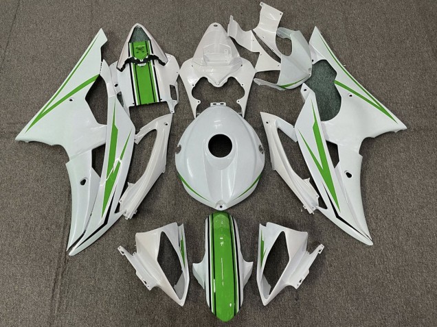2008-2016 White Green Yamaha YZF R6 Motorcycle Fairing Australia