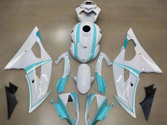 2008-2016 White Light Blue Yamaha YZF R6 Motorcycle Fairings Australia