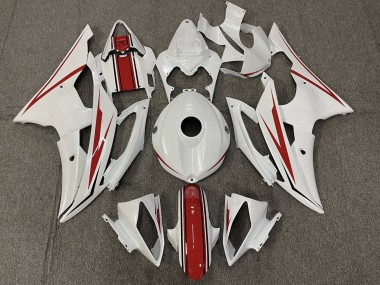 2008-2016 Pearl White Red Yamaha YZF R6 Motorcycle Fairing Australia