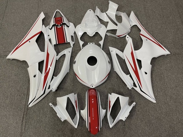 2008-2016 Pearl White Red Yamaha YZF R6 Motorcycle Fairing Australia